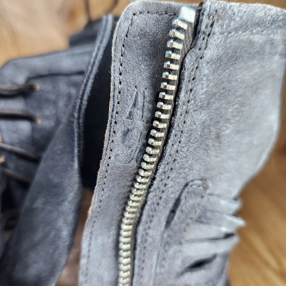 Elegant Charcoal Ankle Boots - Picture 8 of 13